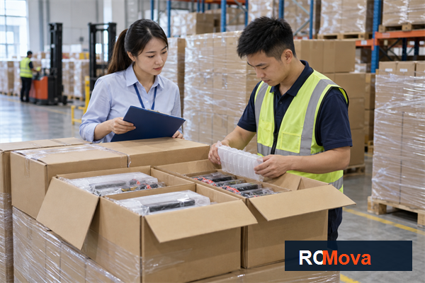 RC Toy Export Document Pack: Invoice, Packing List and Handoff — RC toy sourcing overview Asian logistics staff checking packed RC toy export cartons in a Shenzhen warehouse; rc toy export documents buyer guide